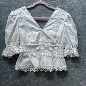 Endless Rose White Lace Blouse